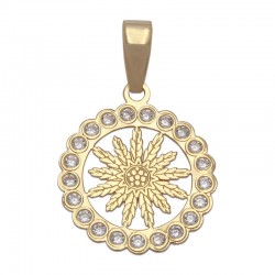 GOLD EGUZKILORE FLOWER PENDANT