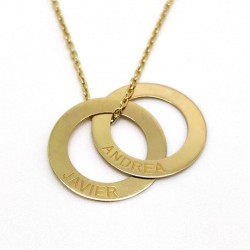 YELLOW GOLD CIRCLES CHOKER...