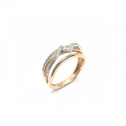 PINK AND WHITE GOLD RING...