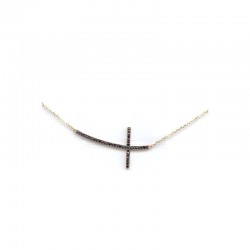 CROSS CHOKER IN GOLD WITH...